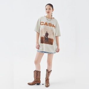 UO Johnny Cash Tee Shirt Dress